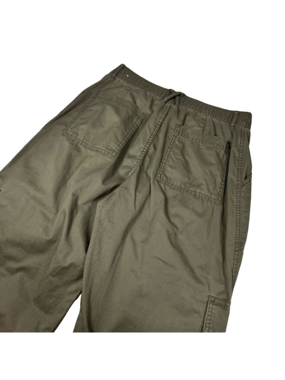 Abercrombie Fitch Womens Cargo Pants Sz 10 Olive High Rise Relaxed - Picture 6 of 15